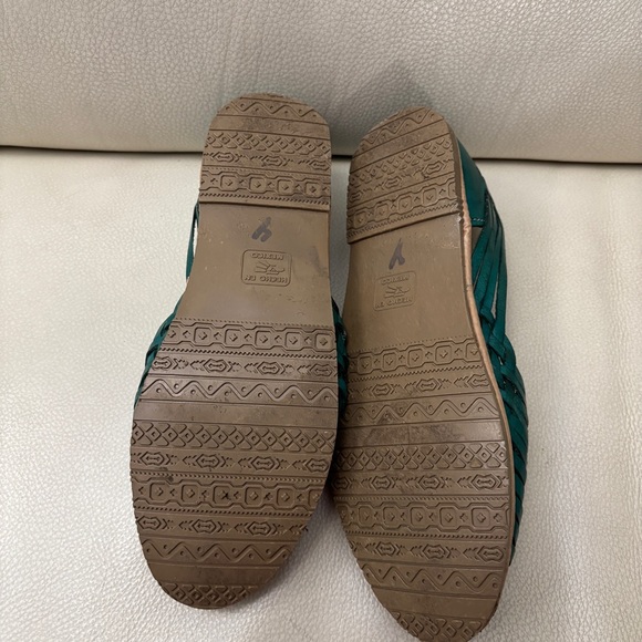 Rare Women's Leather Slip-On Huarache Mexican Sandals - Picture 7 of 16